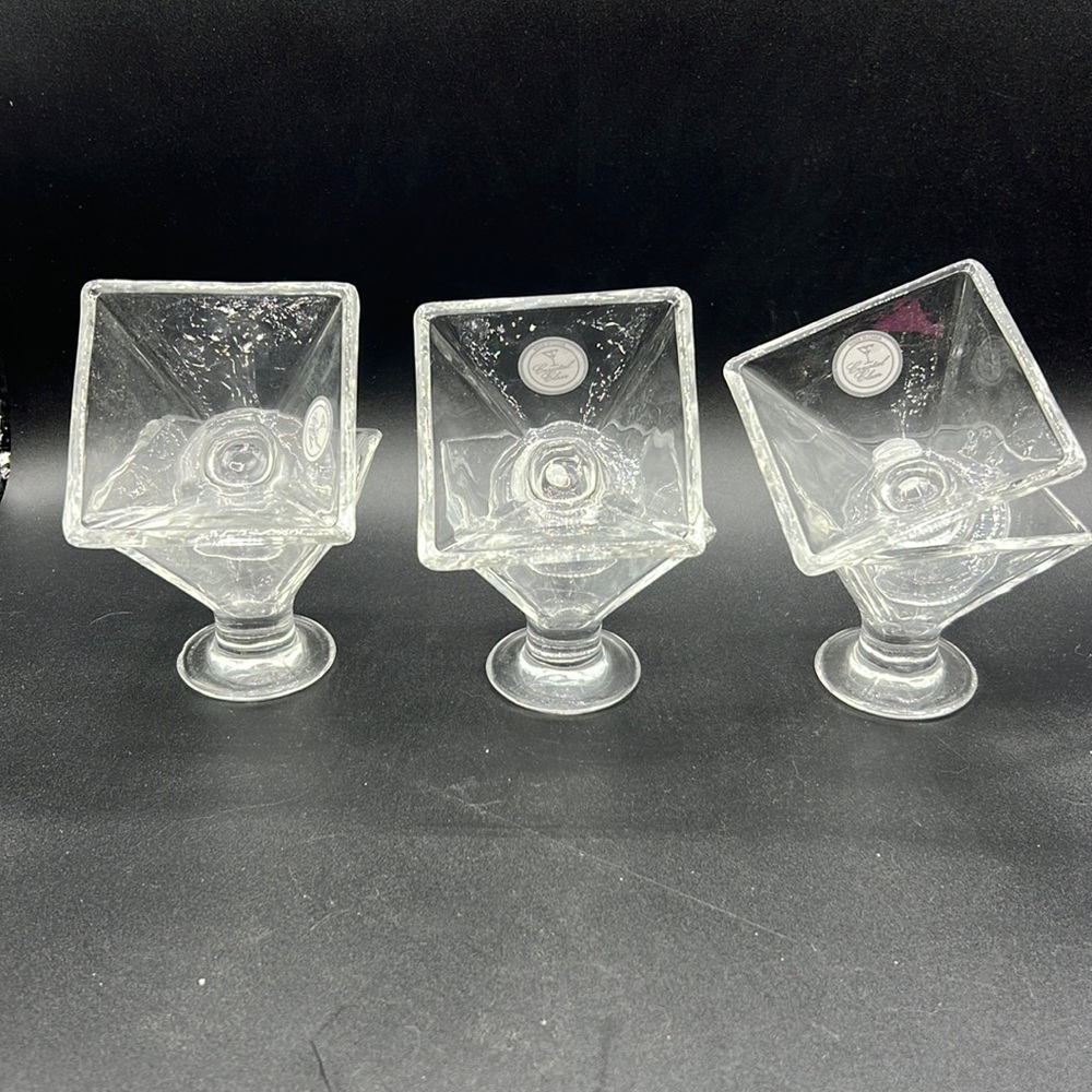 Set of 6 Crystal Clear dessert cups